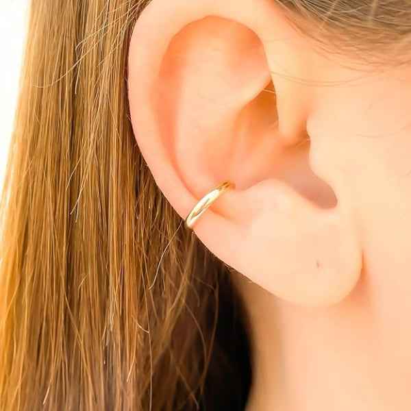 Gold Hoop Earring - Shimmering Anti Tarnish Stud Daily Fashion Gift