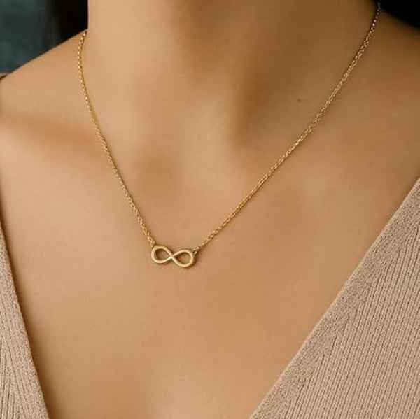 Dainty Gold Infinity Necklace | Symbol of Eternal Love | Fine Jewelry