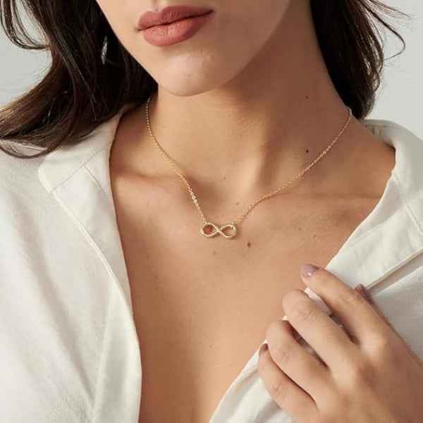 Dainty Gold Infinity Necklace | Symbol of Eternal Love | Fine Jewelry