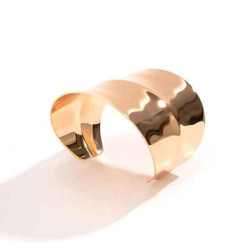 Modern Gold Lattice Cuff Bracelet | Chic Intertwined Statement Bangle