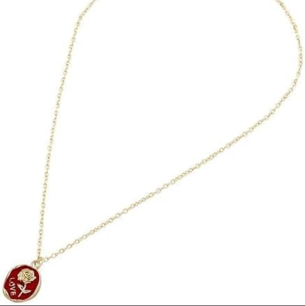 Gold Love Rose Pendant Necklace | Dainty & Romantic Charm - LA Miraya