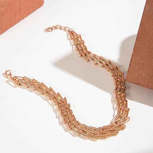 Gold Mesh Choker - Shimmering Woven Link Bold Statement Necklace