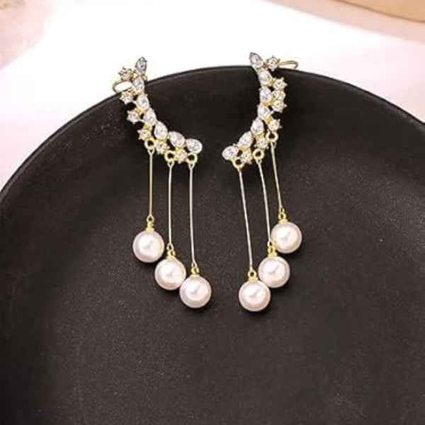 Modern Gold Mesh Earrings | Geometric Drop Fashion Statement Jewelry