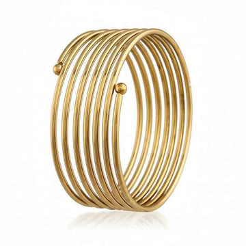 Gold Multi-Strand Bangle: Dainty Layered Stackable Bracelet for Women