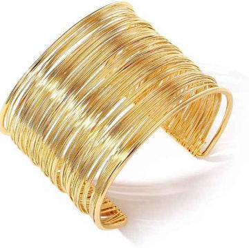 Bold Gold Multi-Wire Cuff Bracelet | Chic Stacked Statement Bangle