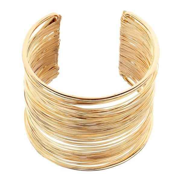 Bold Gold Multi-Wire Cuff Bracelet | Chic Stacked Statement Bangle