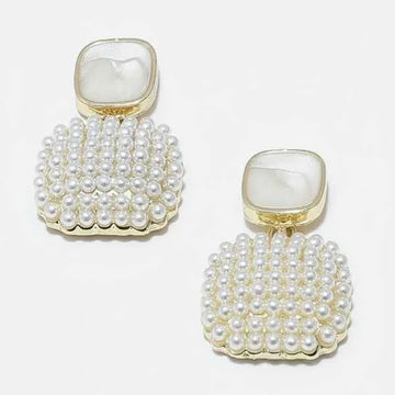 Chic Pearl Dangle Statement Earrings | Bold Beaded Drop Jewelry
