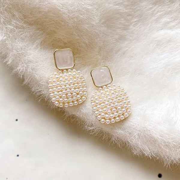 Chic Pearl Dangle Statement Earrings | Bold Beaded Drop Jewelry