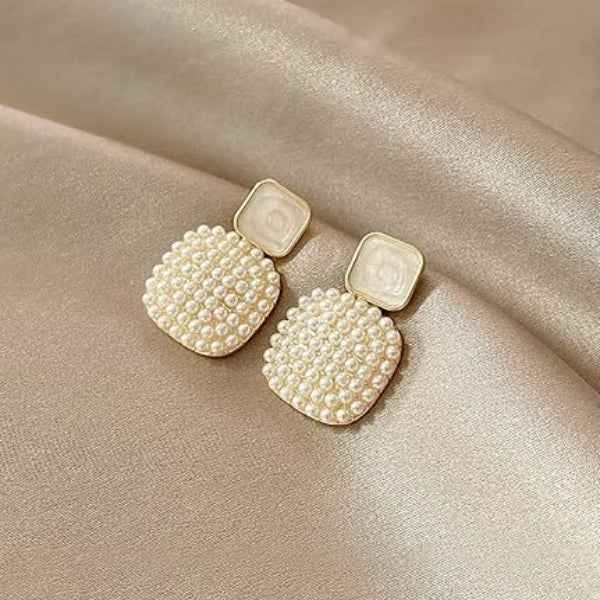 Chic Pearl Dangle Statement Earrings | Bold Beaded Drop Jewelry