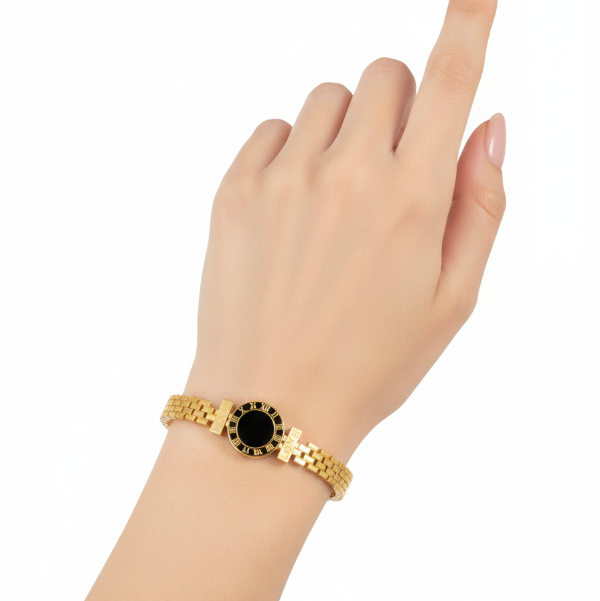 Majestic Gold Roman Numeral Link Bracelet | Polished LOVE Jewelry