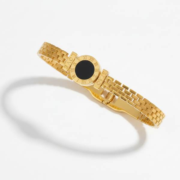 Majestic Gold Roman Numeral Link Bracelet | Polished LOVE Jewelry