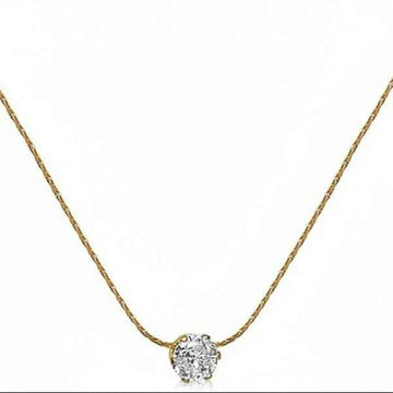 Gold Solitaire Diamond Pendant Necklace | Dainty & Timeless Sparkle