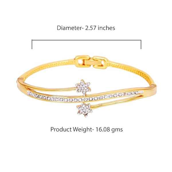Gold Star Bangle - Luxury Crystal Cuff & Sparkly Celestial Jewelry