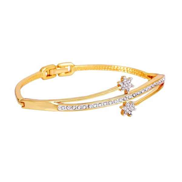 Gold Star Bangle - Luxury Crystal Cuff & Sparkly Celestial Jewelry