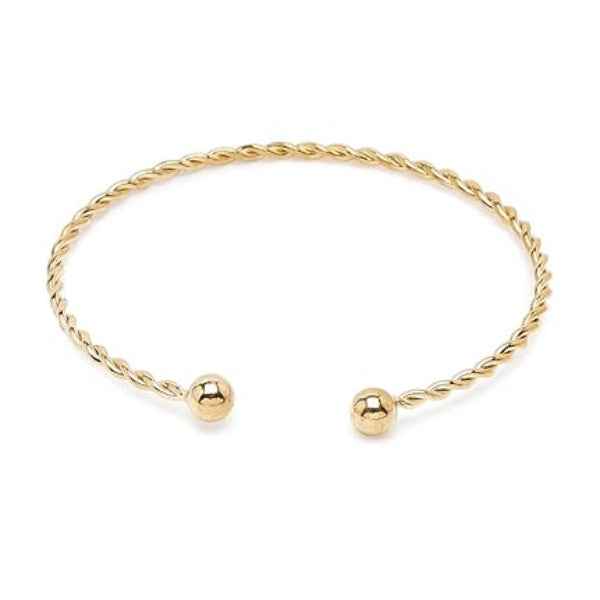 Gold Twisted Cuff - Elite Stackable Bangle & Minimalist Jewelry