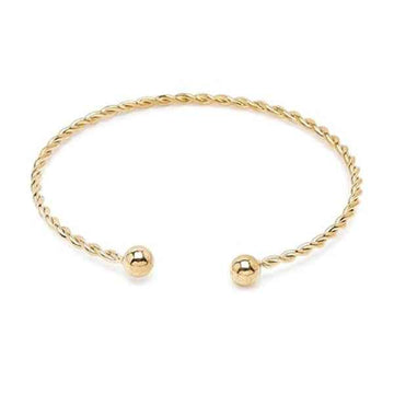 Gold Twisted Cuff - Elite Stackable Bangle & Minimalist Jewelry