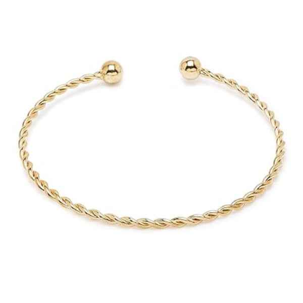 Gold Twisted Cuff - Elite Stackable Bangle & Minimalist Jewelry