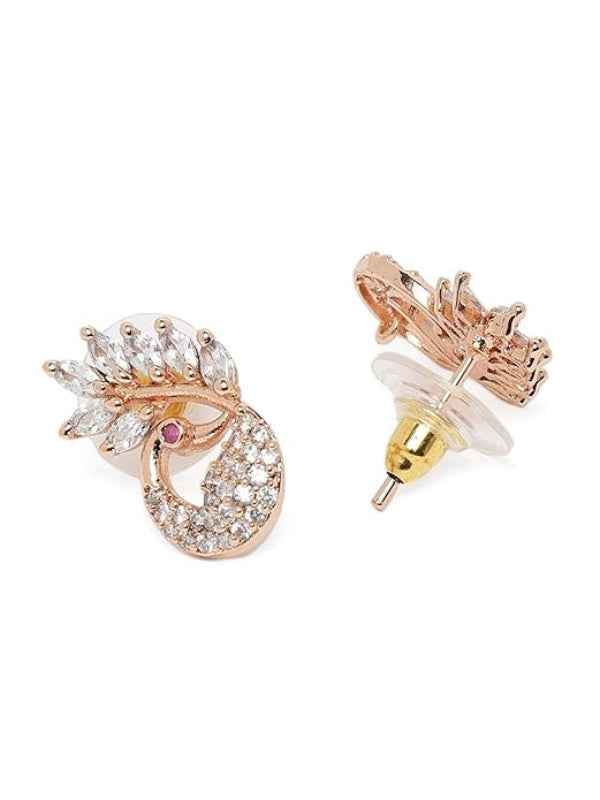 14k Gold Plated Stud Earrings | Stylish Daily Wear Jewelry Gift