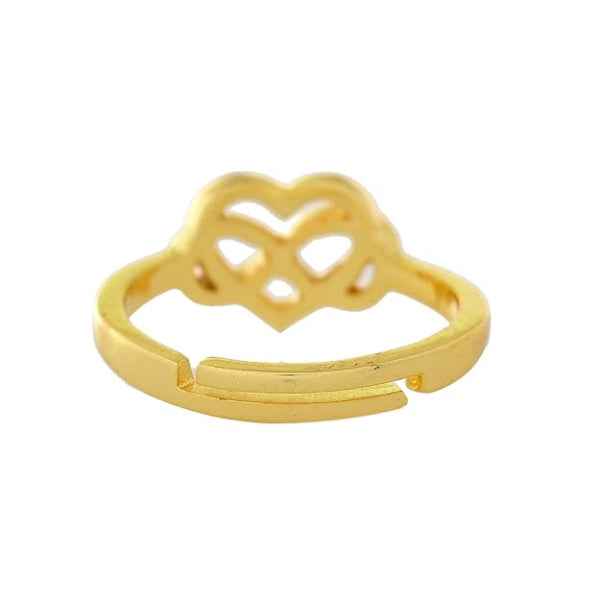 Valentine's Day Tied To My Heart Ring - Shimmering Gold Infinity Band