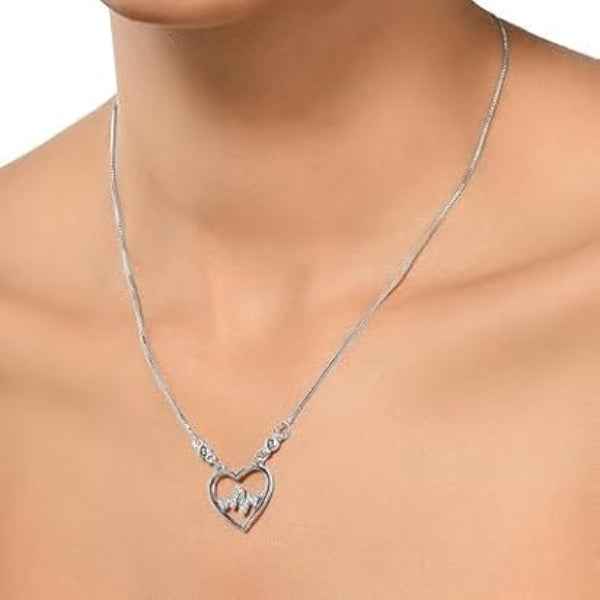 ECG Heartbeat Pendant | Dainty Silver Necklace Life Symbol