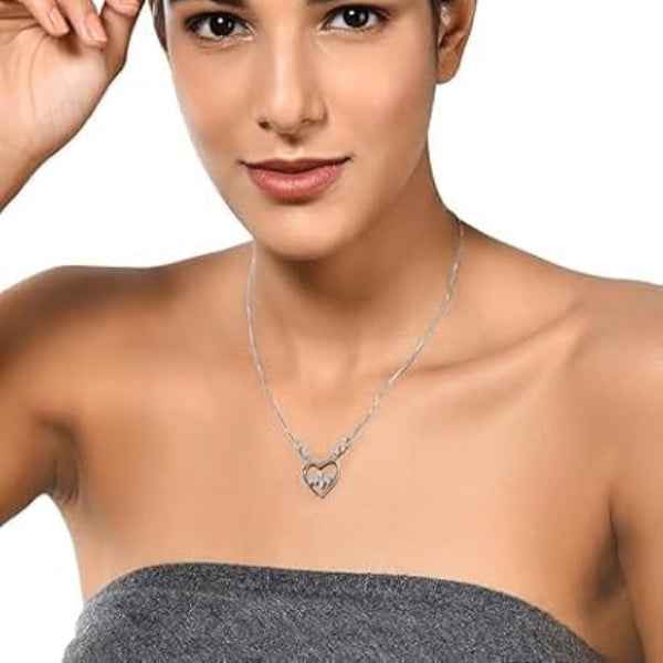 ECG Heartbeat Pendant | Dainty Silver Necklace Life Symbol