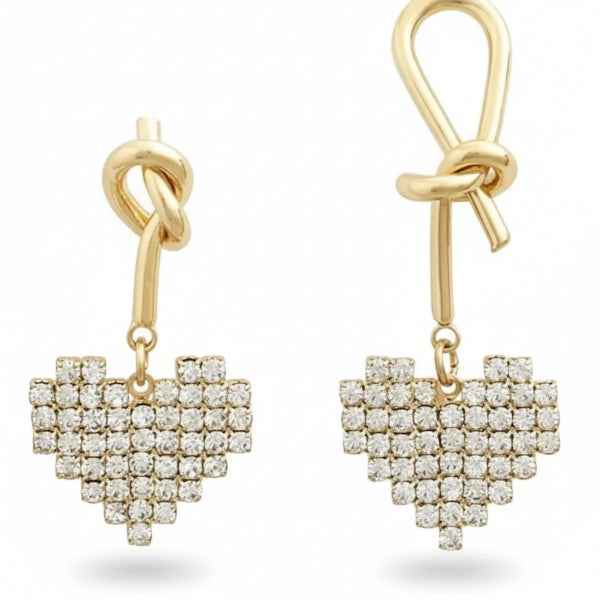 Heart Shape Earrings | 14k Gold Plated Trendy Jewelry for Women