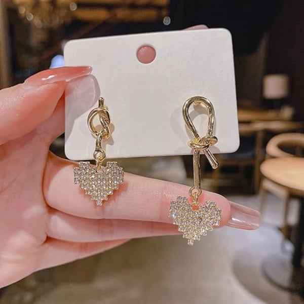 Heart Shape Earrings | 14k Gold Plated Trendy Jewelry for Women