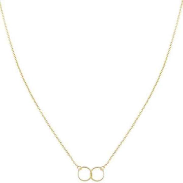 Interlocking Rings Gold Necklace | Dainty Circles Friendship Jewelry