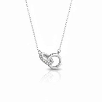 Interlocking Circle Necklace | Sterling Silver Infinity Ring Pendant