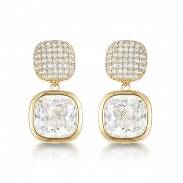 Latest Stylish Crystal Stud Earrings | 14k Gold Plated Fashion Jewelry