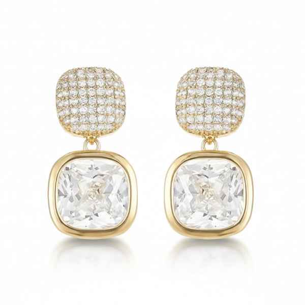 Latest Stylish Crystal Stud Earrings | 14k Gold Plated Fashion Jewelry