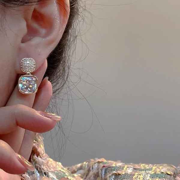 Latest Stylish Crystal Stud Earrings | 14k Gold Plated Fashion Jewelry