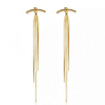 Stunning Gold Tassel Earrings: Long Dangle Chain Statement Jewelry