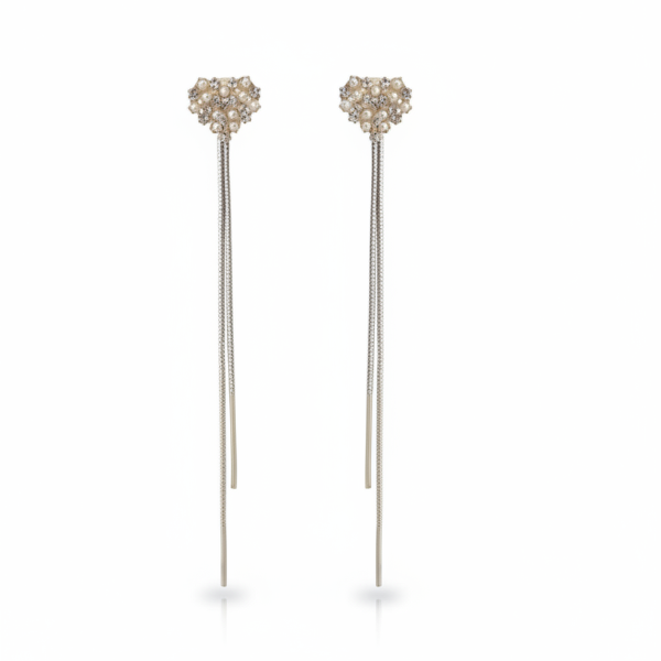 Dramatic Gold Plated Tassel Earrings | Chic Statement Drop Chain Jewelry