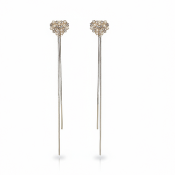 Dramatic Gold Plated Tassel Earrings | Chic Statement Drop Chain Jewelry