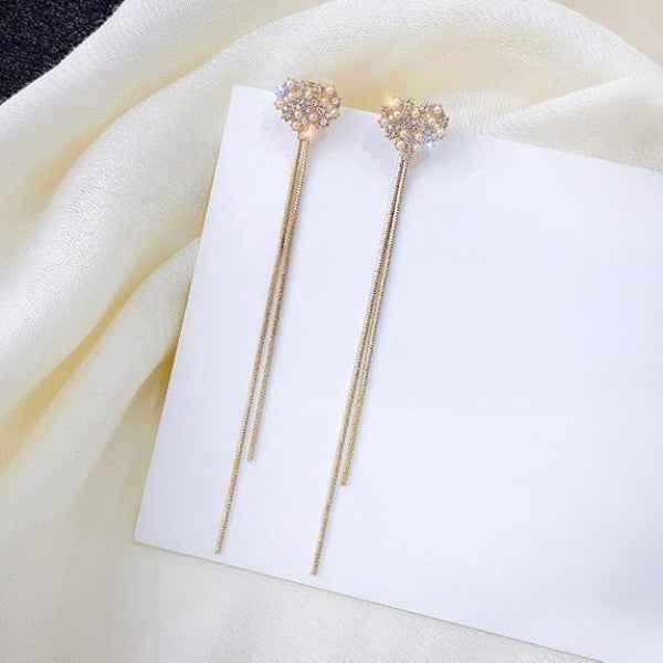 Dramatic Gold Tassel Earrings: Statement Drop Chain Jewelry