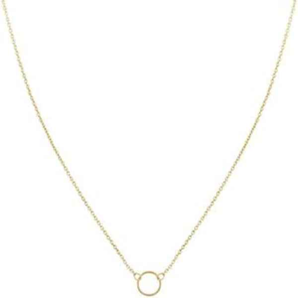 Minimalist Gold Circle Necklace | Dainty & Elegant Layering Jewelry