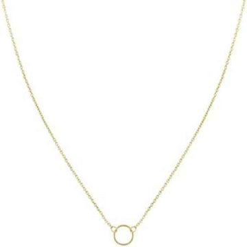 Minimalist Gold Circle Necklace | Dainty & Elegant Layering Jewelry