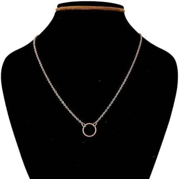 Minimalist Gold Circle Necklace | Dainty & Elegant Layering Jewelry