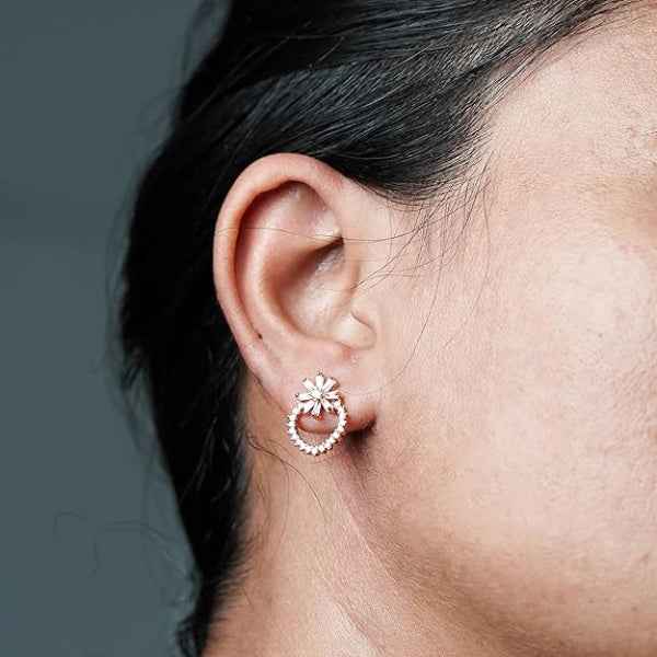 Pastel Crystal Earrings - Baguette Drop Jewelry & Rainbow Studs