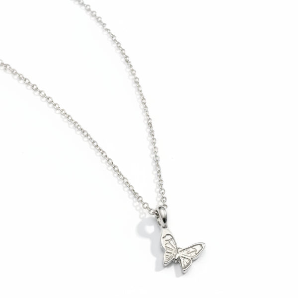 Dainty Pave Butterfly Necklace | 14K Gold Plated Charm Jewelry