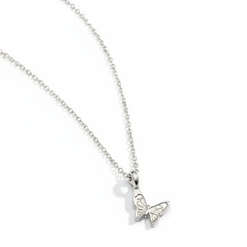 Dainty Pave Butterfly Necklace | 14K Gold Plated Charm Jewelry