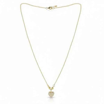 Pave Heart Gold Necklace | Dainty Pendant Jewelry for Women & Gifts