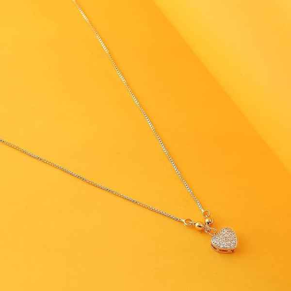 Pave Heart Gold Necklace | Dainty Pendant Jewelry for Women & Gifts