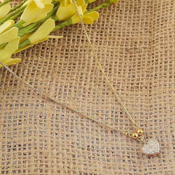 Pave Heart Gold Necklace | Dainty Pendant Jewelry for Women & Gifts
