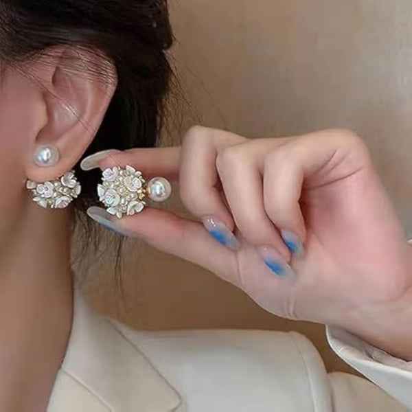 Luxe Pearl Earrings | Flower Cluster Statement Studs