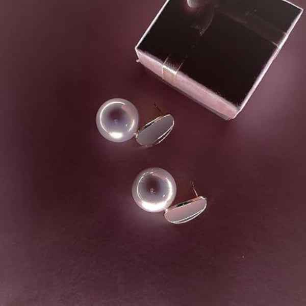 Pink Drop Bead Earrings: Modern Resin Fashion Dangle Jewelry