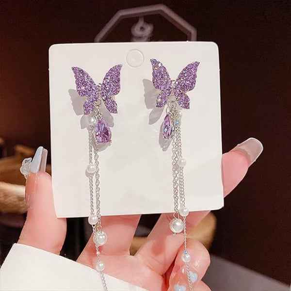 Chic Purple Hoop Earrings: Twisted Design Vibrant Fashion Jewelry