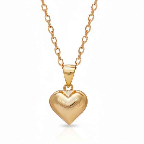 Radiant Gold Heart Necklace | Chic Timeless Pendant Jewelry