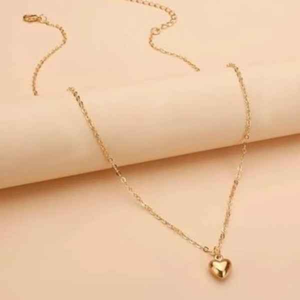 Radiant Gold Heart Necklace | Chic Timeless Pendant Jewelry